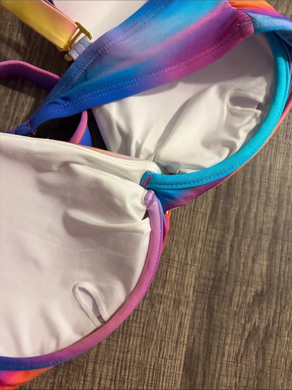 La Blanca Over The Shoulder Underwire Wrap Bikini Swimsuit Top Size 8